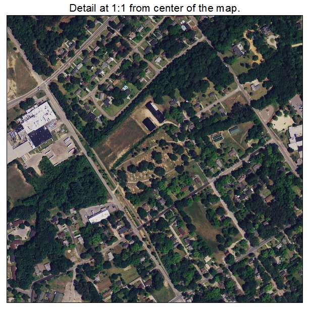 Cheraw, South Carolina aerial imagery detail