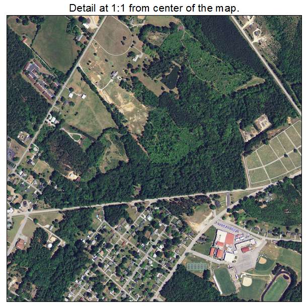 Clinton, South Carolina aerial imagery detail