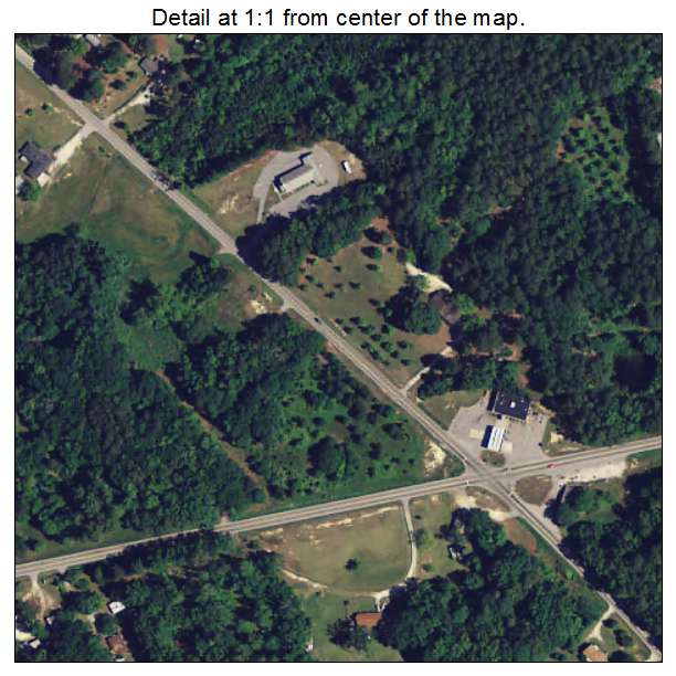 Cokesbury, South Carolina aerial imagery detail