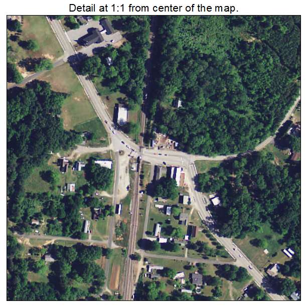 Cross Hill, South Carolina aerial imagery detail