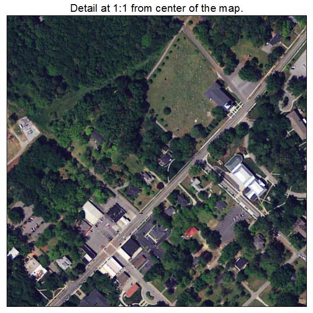 Due West, South Carolina aerial imagery detail