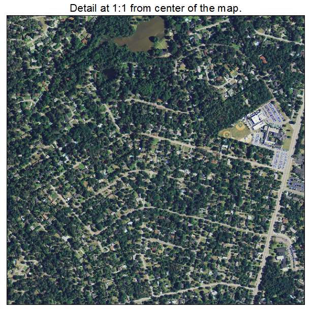 Forest Acres, South Carolina aerial imagery detail