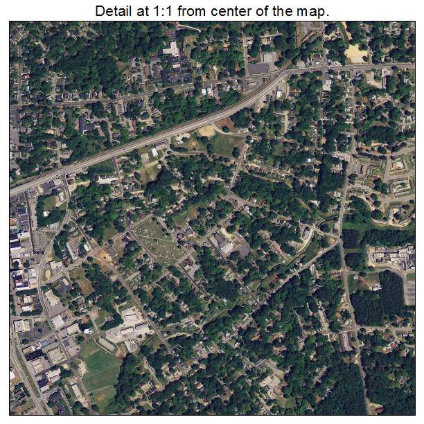 Greenwood, South Carolina aerial imagery detail