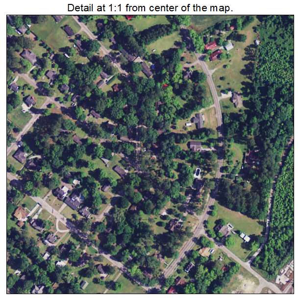 Holly Hill, South Carolina aerial imagery detail