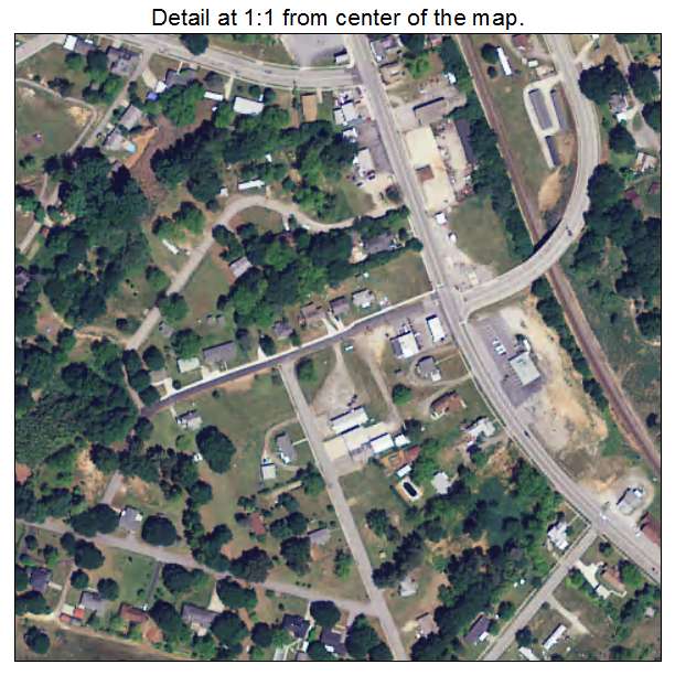 Jonesville, South Carolina aerial imagery detail