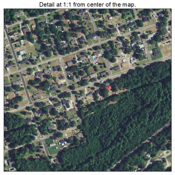 Kershaw, South Carolina aerial imagery detail