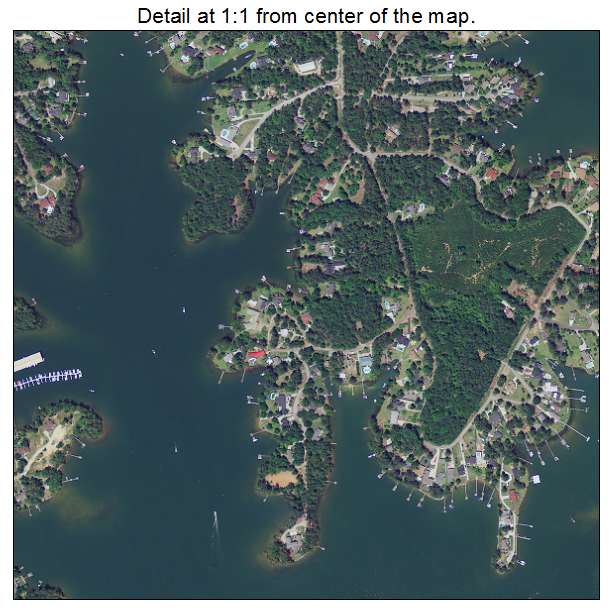 Lake Murray of Richland, South Carolina aerial imagery detail