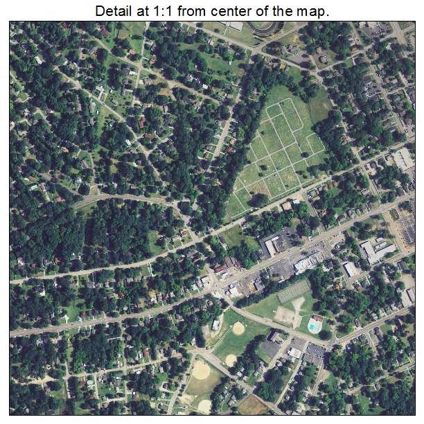 Lancaster, South Carolina aerial imagery detail