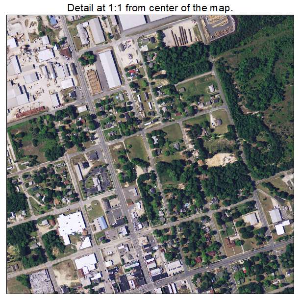 Pageland, South Carolina aerial imagery detail