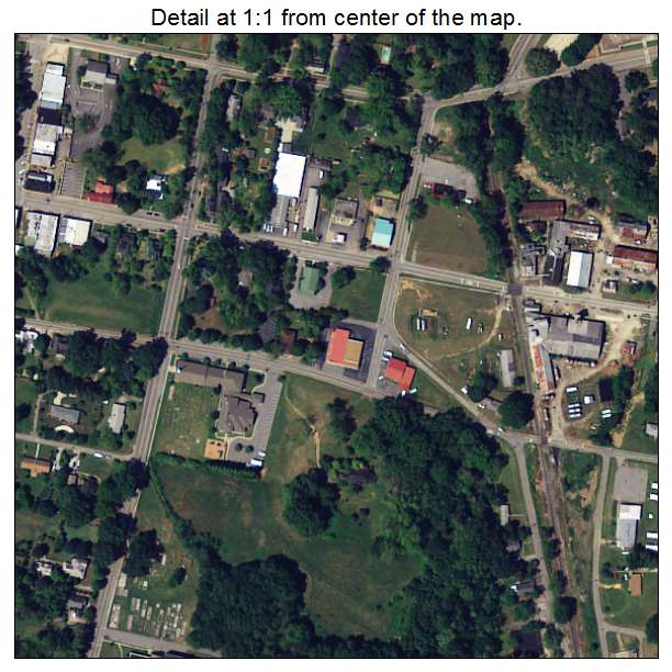 Pendleton, South Carolina aerial imagery detail