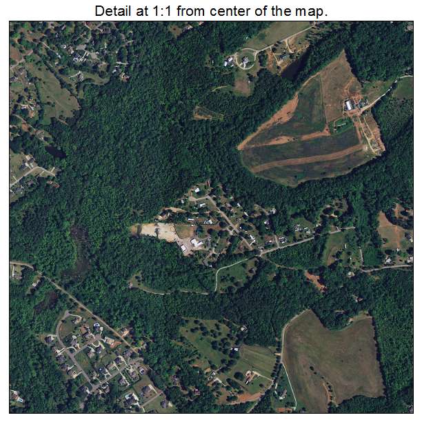 Powderville, South Carolina aerial imagery detail