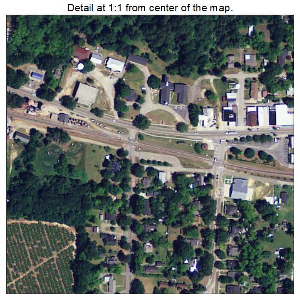 Ridge Spring, South Carolina aerial imagery detail