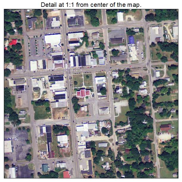 Saluda, South Carolina aerial imagery detail