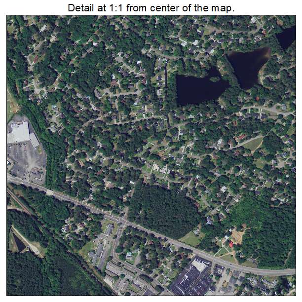 Seven Oaks, South Carolina aerial imagery detail