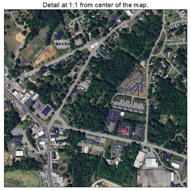 Travelers Rest, South Carolina aerial imagery detail