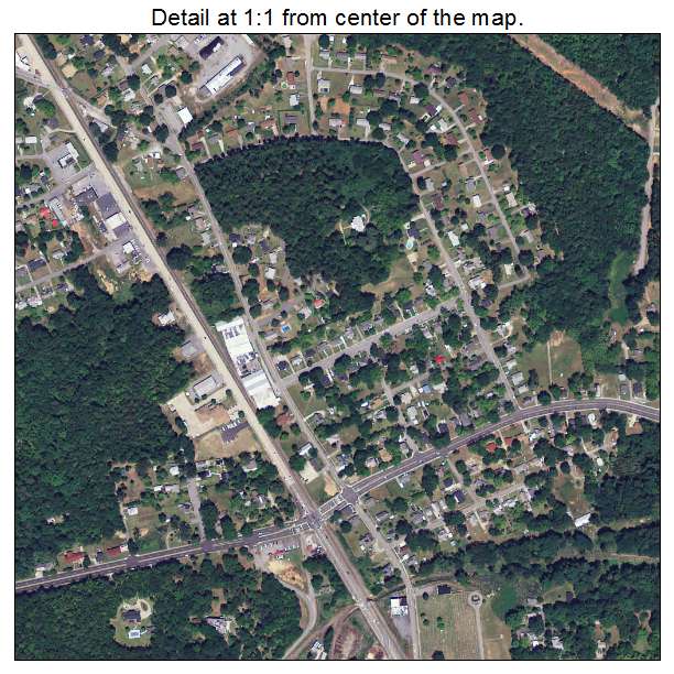 Union, South Carolina aerial imagery detail