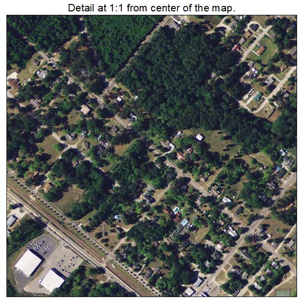 Varnville, South Carolina aerial imagery detail