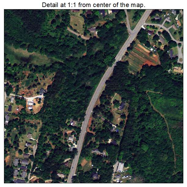 Walhalla, South Carolina aerial imagery detail