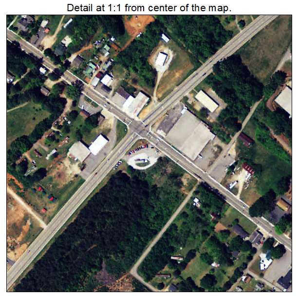 West Union, South Carolina aerial imagery detail