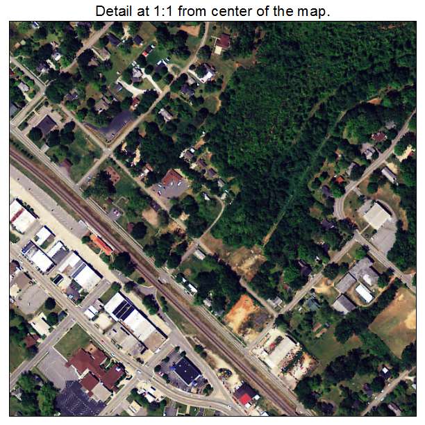 Westminster, South Carolina aerial imagery detail