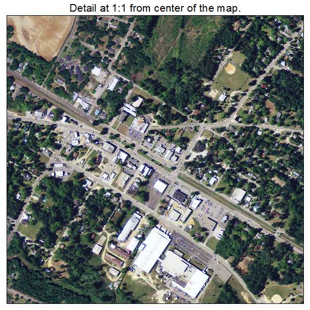 Williston, South Carolina aerial imagery detail