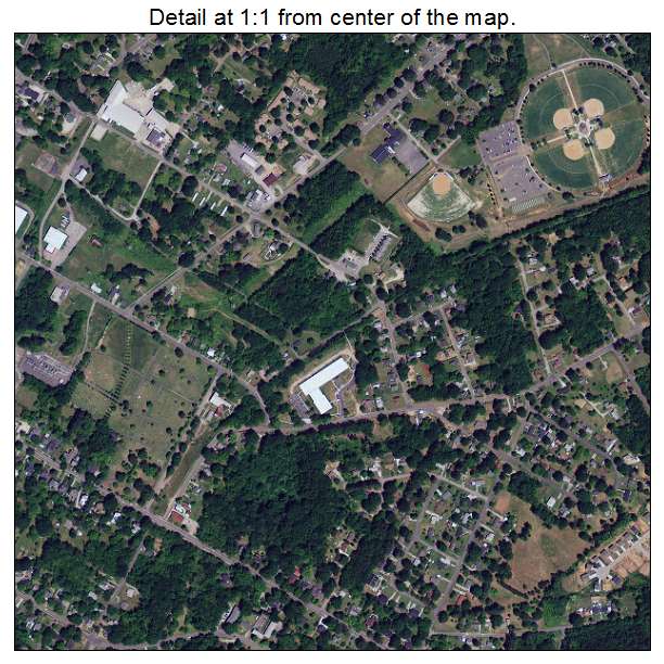 York, South Carolina aerial imagery detail