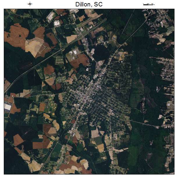 Dillon, SC air photo map