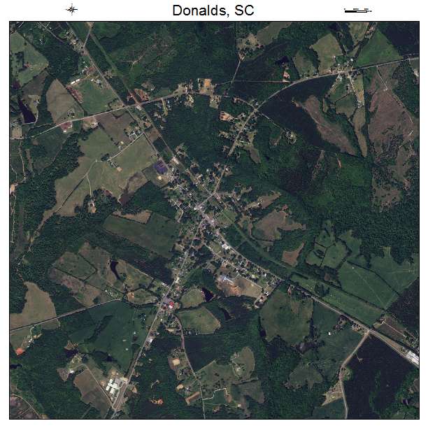 Donalds, SC air photo map