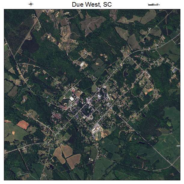 Due West, SC air photo map