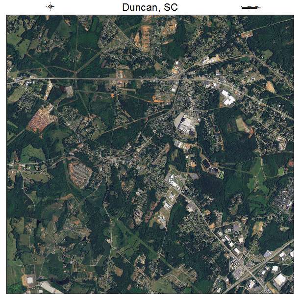 Duncan, SC air photo map