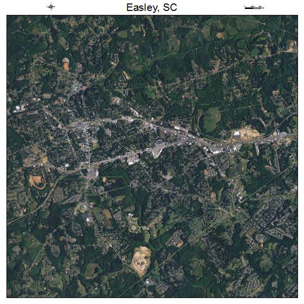 Easley, SC air photo map