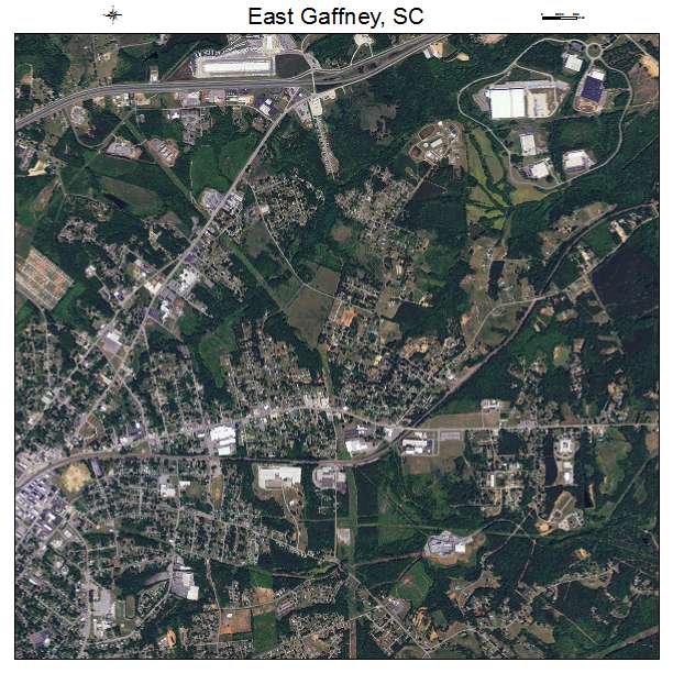 East Gaffney, SC air photo map