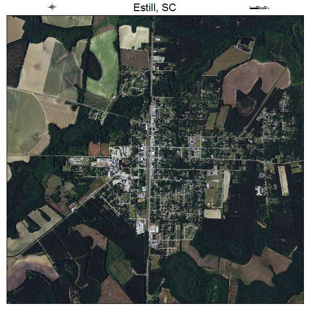 Estill, SC air photo map