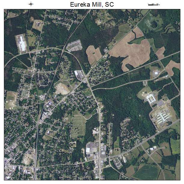 Eureka Mill, SC air photo map