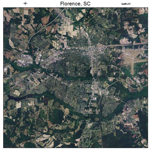 Florence, SC air photo map