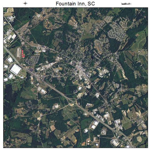 Fountain Inn, SC air photo map