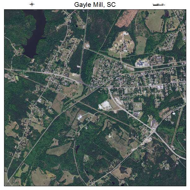 Gayle Mill, SC air photo map