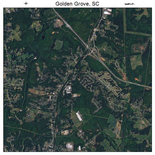 Golden Grove, SC air photo map