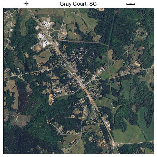 Gray Court, SC air photo map