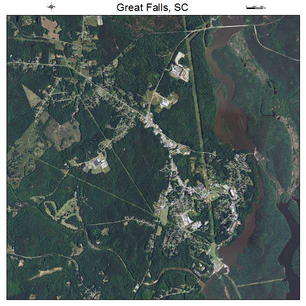 Great Falls, SC air photo map