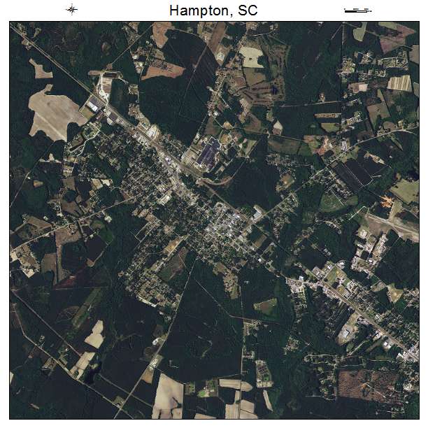 Hampton, SC air photo map