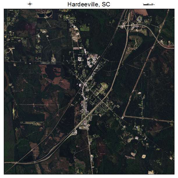 Hardeeville, SC air photo map