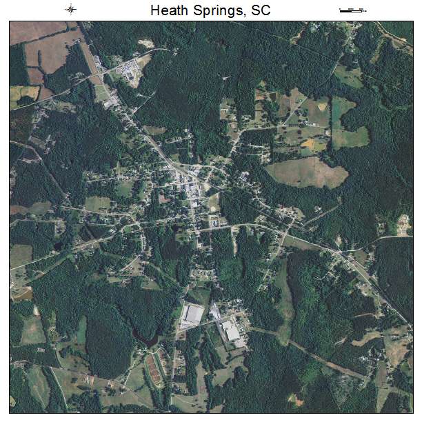 Heath Springs, SC air photo map