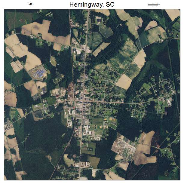 Hemingway, SC air photo map