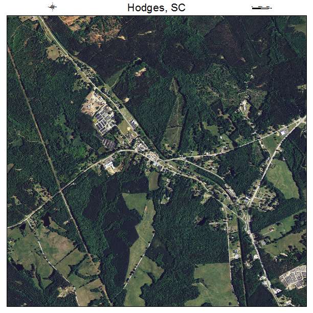 Hodges, SC air photo map