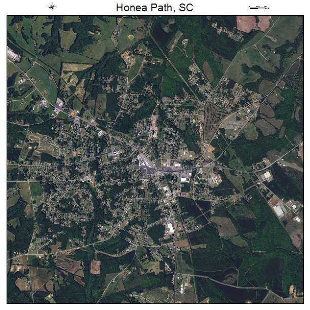 Honea Path, SC air photo map