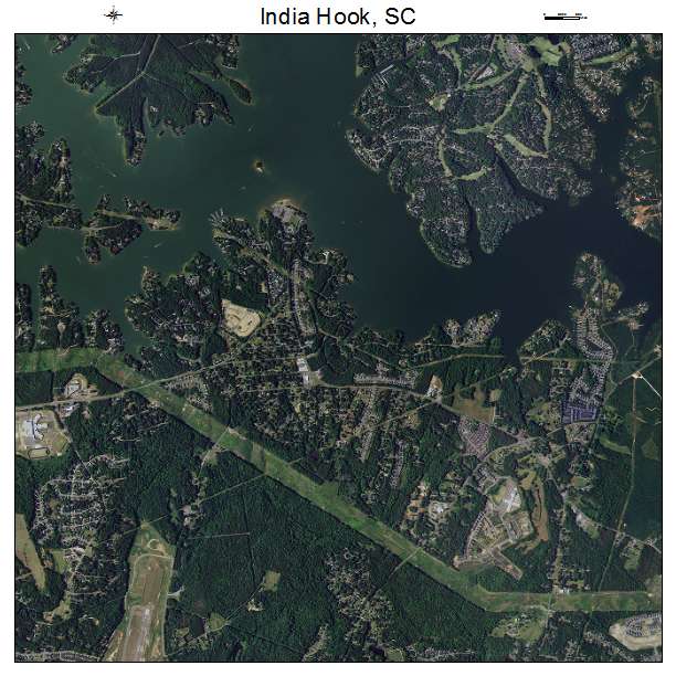India Hook, SC air photo map