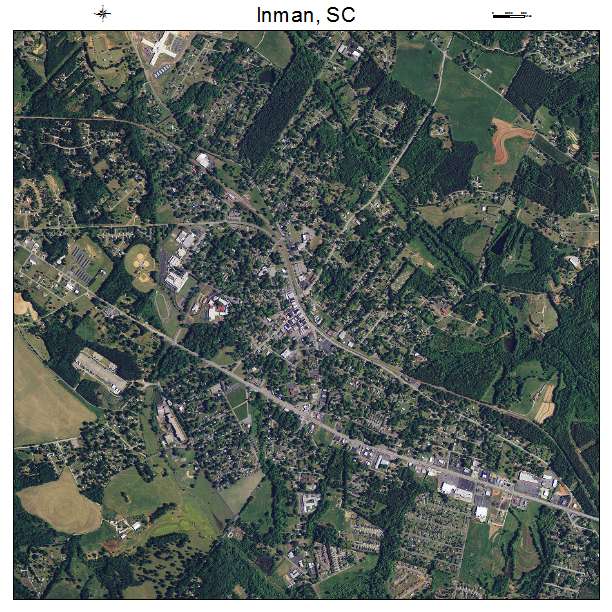 Inman, SC air photo map