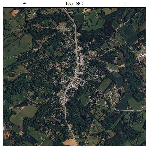 Iva, SC air photo map