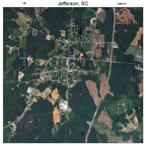 Jefferson, SC air photo map